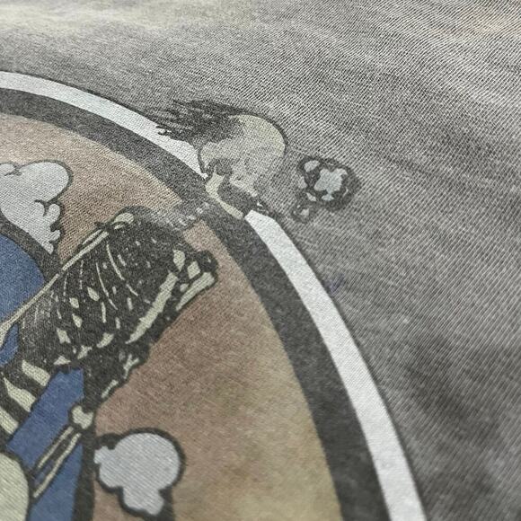 Stussy Skeleton Surfing ‘N Smoking Y2K Tee - Picture 6 of 7